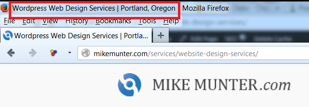 title of web page for mikemunter