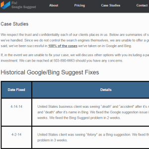 fixgoogle suggest case studies page