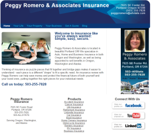 insurance agency old website design