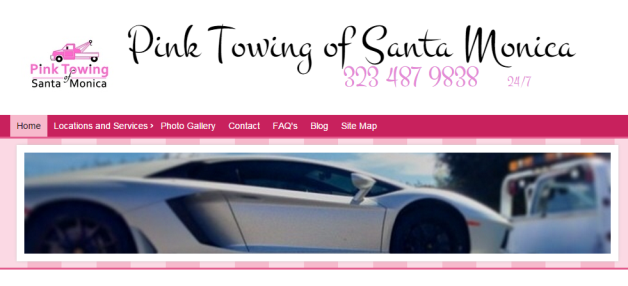 pink towing homepage