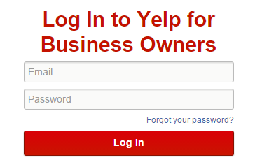 yelp login help