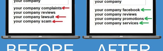 google autocomplete before and after online reputation management