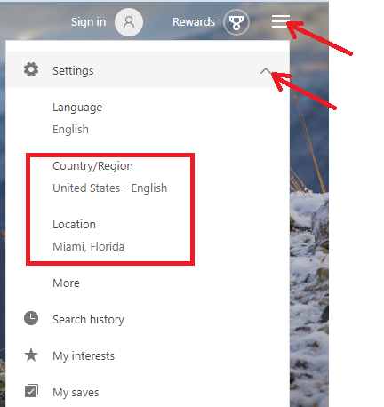 How To Change “Search From” Location in Google, Bing